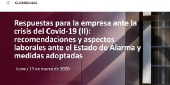 Webinar | COVID 2019: Análisis del ERTE por Fuerza Mayor y ERTE por causas ETOP