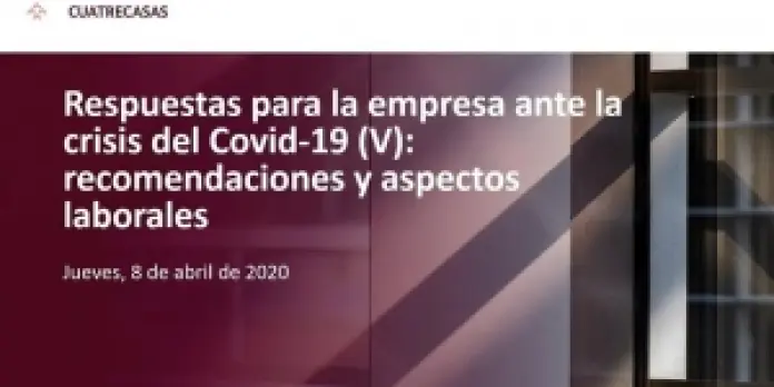 Webinar | COVID 2019. - Medidas laborales y en materia preventiva