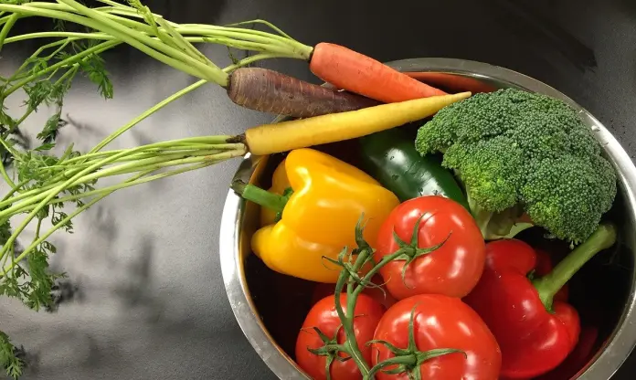 Broccoli, Tomatoes and peppers