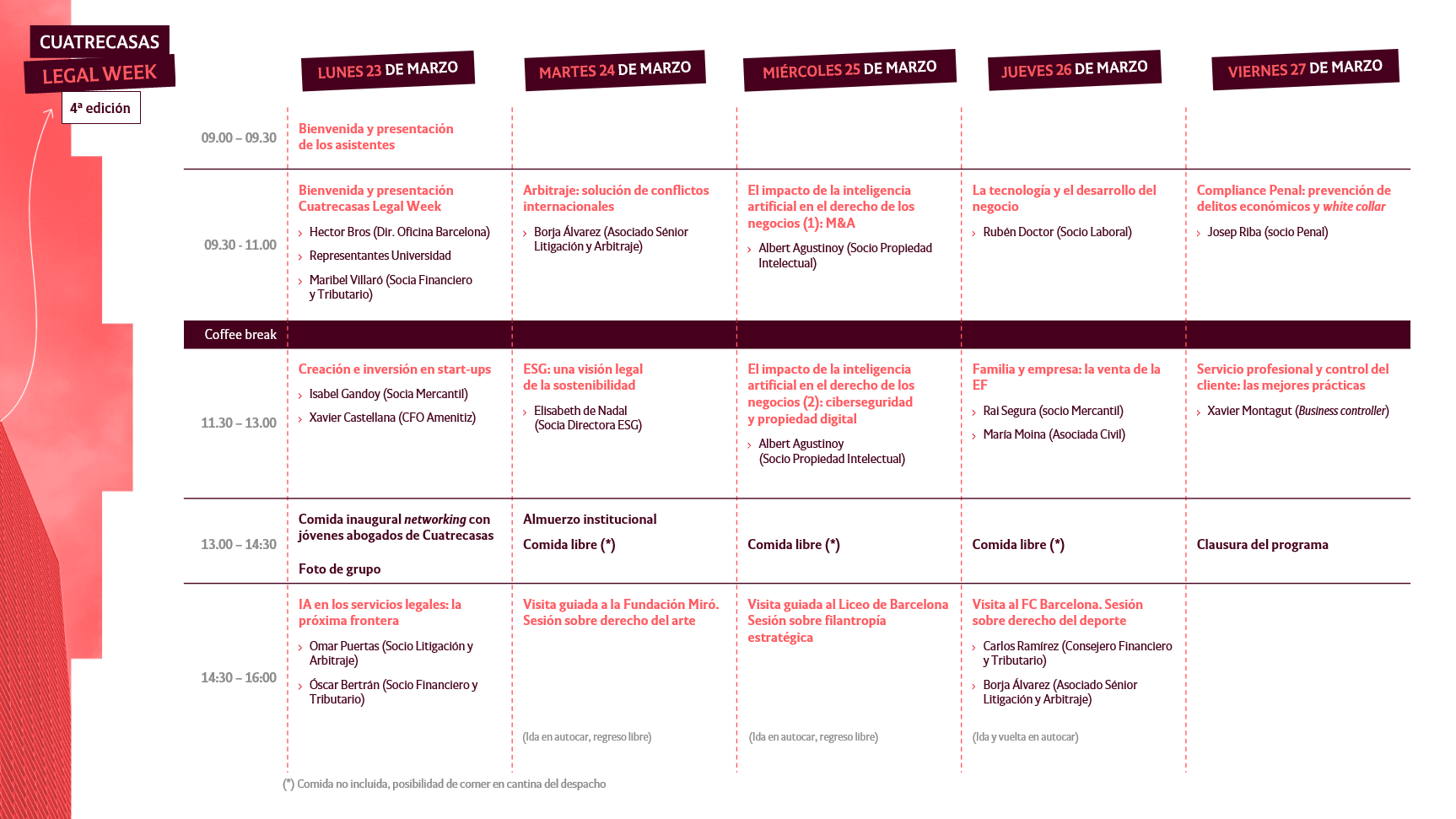 Calendario 2026 - Cuatrecasas Legal week